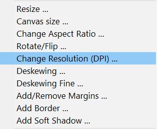 Change resolution